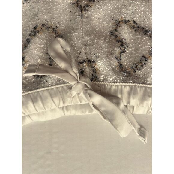 VICTORIAS SECRET COLLECTION Medium SEQUIN SLEEP SHORTS PAJAMAS‎ ADJUSTABLE WAIST - Picture 3 of 11